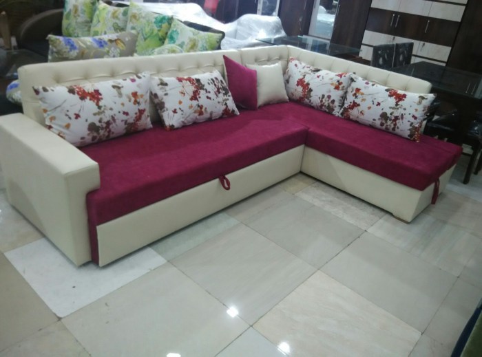 L shape sofa bed